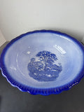 Homestead England Flow Blue Ceramic Pitcher & Basin