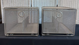 Pair of IKEA Style Metal Mesh Stacking Storage Drawers with Removable Dividers