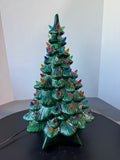 2-Piece Vintage Ceramic Christmas Tree AS IS (READ DESCRIPTION CAREFULLY)