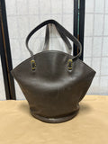FOUNT Dark Brown Leather Shoulder Bag