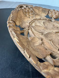 Black Forest Vintage Carved Wooden Wind Up Musical Fruit Bowl (WORKS)