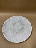 White Iridescent Oyster Plate