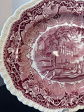 (HH) Mason’s England Vista Pink China Large Gadroon Edged Oval Serving Platter
