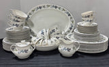 70-Piece Royal Doulton England Burgundy China Set
