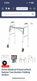 Drive Medical PreserveTech Deluxe Folding Walker in Box