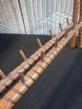 Folding Vintage Wooden Knitting Basket Caddy