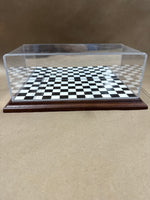 Stock Car Display With Checker And Mirror