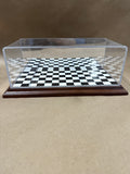 Stock Car Display With Checker And Mirror