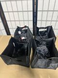 Crate & Barrel Canvas Totes/Baskets (A), Set of 4, 7"x8", 6"H.