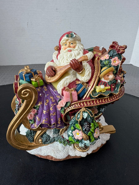 Fitz & Floyd Resin Musical Santa Decor (WORKS)