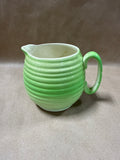 Green Ribbed Creamer