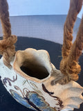 Hanging Signed Butterfly Pottery Vase
