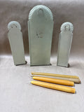 3-Piece Shabby Chic Candle Holders With 4 Candles