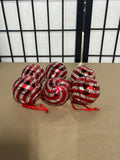 6 pc Red Ornaments,  Lot (C)