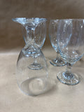 Set Of 4 Clear Glass Wine Glasses