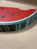 Primitive Wooden Watermelon Slice - Initialed (C)