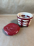 Ceramic Rose Bud Longaberger Basket
