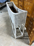 White Wicker Planter with Metal Bucket Insert