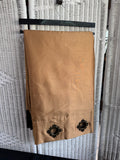 Pair of Chris Madden Gold Grommet Panels with Black Trim