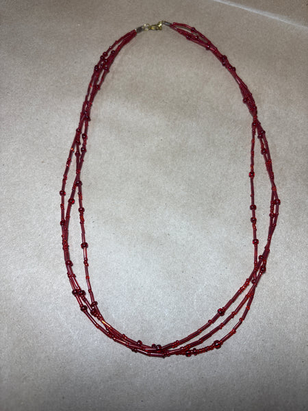 Red Beaded Necklace