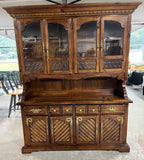 Thomasville Two Piece Lighted Hutch