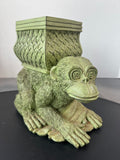 Green Vintage Resin Monkey Planter