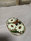 Oval Brass Daisy And Butterfly Suncatcher (B)