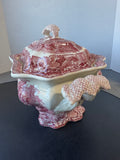 (CC) Mason’s England Vista Pink China Large Bedford Lidded Soup Tureen