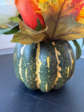 Faux Fall Floral Arrangement in Gourd