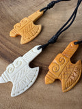 3-Piece Etched Tomahawk Pendant Necklaces on Black Cords