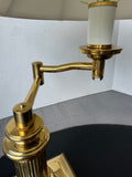 Heavyweight Brass Swing Arm Desk Lamp (WORKS)