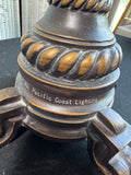 Pacific Coast Lighting Carved Resin Double Pull Switch Lamp (WORKS)