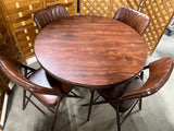 Samsonite Round Folding Card Table with 4 Folding Chairs