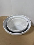 Williams Sonoma Portugal White Speckled Stoneware Nesting Mixing Bowl - Set Of 2