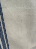 Cream Table Runner With Blue Stripes By Pottery Barn