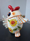 Colorful Ceramic Gluggle Jug Sunflower Fish Pitcher