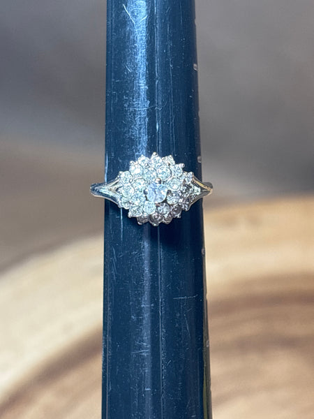 Sterling/Faux Diamond Ring - SIZE 6