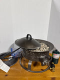 Garden Treasures Portable Gas Fire Pit With Small Propane Can NOT TESTED