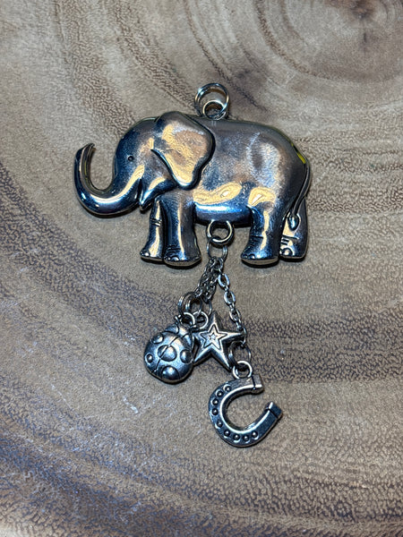 Elephant Pendant with Charms