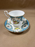 Queens Bird And Floral Fine Bone China Teacup And Saucer
