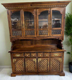 Thomasville Two Piece Lighted Hutch