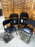 Cosco Mix & Match Black Folding Chairs (2 of each style, 4 chairs total)
