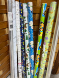 Assorted Wrapping Paper in Plastic Storage Container