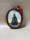 Ceramic Vintage Christmas Tree Plaque