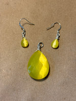 Yellow Earrings & Pendant Set