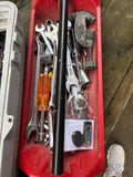 Plastic Tool Box w/Random Assortment of Tools