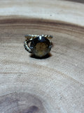 Faux Smokey Topaz Adjustable Ring