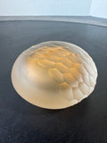 (H) Frosted Champagne Art Glass Paperweight