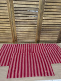 Striped Fabric Placemats - Set Of 5