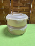 Lock & Lock Pair of Round Plastic Food Storage Containers